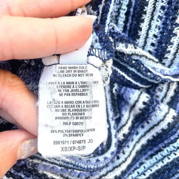 BECCA Pier Side Crochet Striped Coverup - Picture 6 of 6